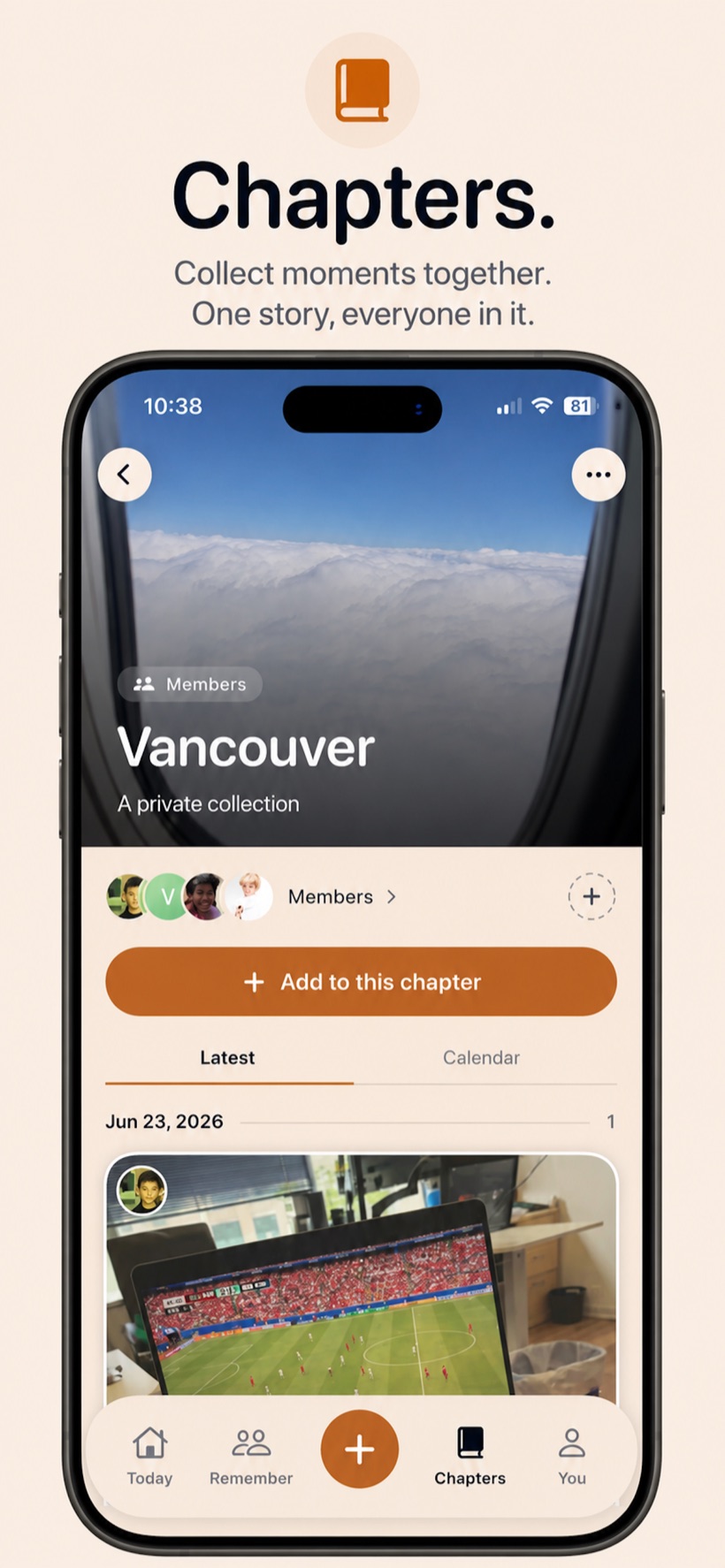 A shared chapter called Vancouver, with members adding their own moments to one collection.